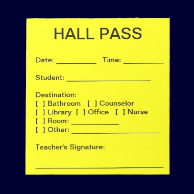 Hall Pass Pad notepads