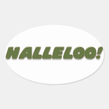 Halleloo! Oval Stickers