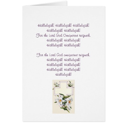 Hallelujah Chorus Easter Card Zazzle