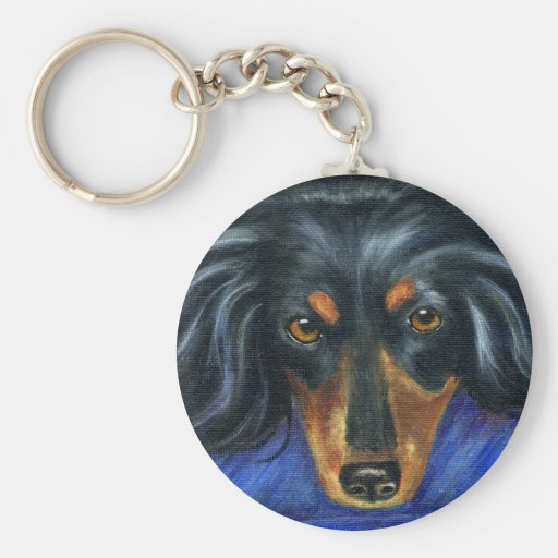 Hallie - Dachshund Dog Breed Art Key Chain