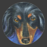 Hallie - Dachshund Dog Breed Art Round Sticker