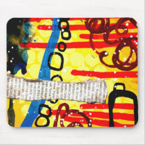 Hallie Engel Yellow Urban Mousepad by hallieengel Hallie Engel Yellow Urban Mousepad