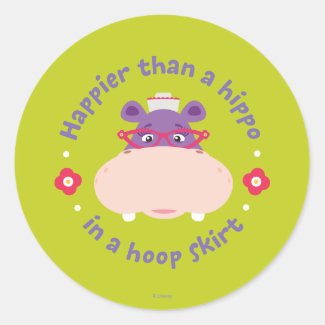 Hallie -Happier Than a Hippo in a Hoop Skirt Stickers