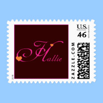 Hallie Hearts postage