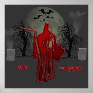 Hallloween Grim Reaper Poster