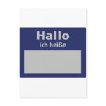 hallo, ich heisse symbol postcards