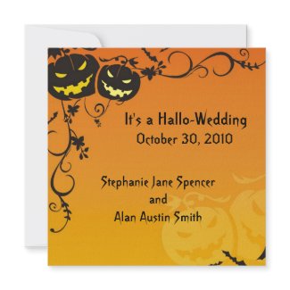 Hallo-Wedding Invitation invitation