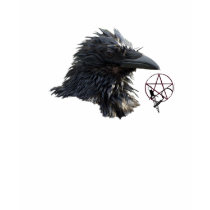 "Hallowed Raven" Tees Women's t-shirts by HANDPRINTS "Hallowed Raven" Tees Women's t-shirts