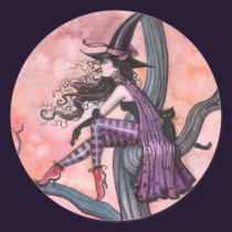 Halloweeen Witch Stickers by Molly Harrison stickers