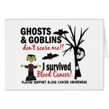 Halloween 1 Blood Cancer Survivor Greeting Cards