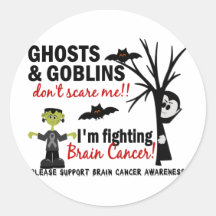 Halloween 1 Brain Cancer Warrior Sticker
