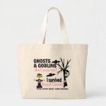 Halloween 1 Breast Cancer Survivor Canvas Bag Halloween 1 Breast Cancer Survivor Canvas Bag