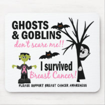 Halloween 1 Breast Cancer Survivor Mouse Pads