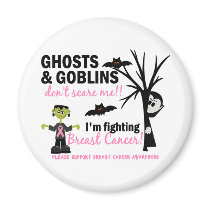 Halloween 1 Breast Cancer Warrior Refrigerator Magnets