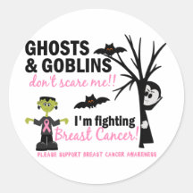 Halloween 1 Breast Cancer Warrior Stickers