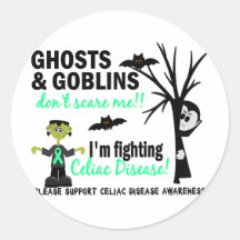 Halloween 1 Celiac Disease Warrior Stickers