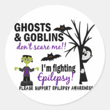 Halloween 1 Epilepsy Warrior Stickers