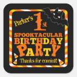 Halloween 1st Spooktacular Birthday Party Square Sticker