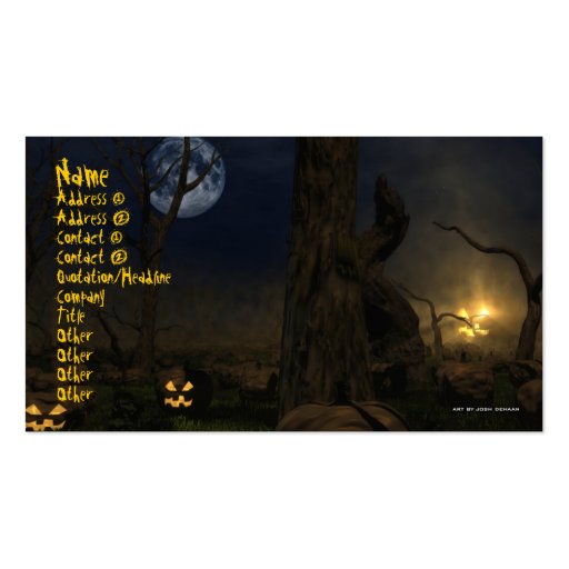 Halloween 2009 Business Card Template