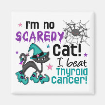 Halloween 2 Thyroid Cancer Survivor Fridge Magnets