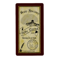 Halloween Abby Normal Bottle Label