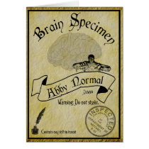 Halloween Abby Normal Recipe Card