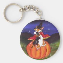 Halloween abraza llavero del Corgi Galés del Pembr