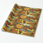 Halloween Apple Bobbing Wrapping Paper