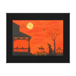 Halloween Art Print Titled Heading Home Gallery Wrapped Canvas