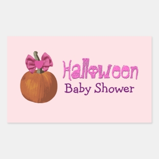 Halloween Baby Girl Shower Stickers