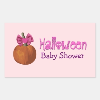 Halloween Baby Girl Shower Stickers