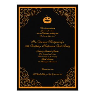 Halloween Ball Costume Party Invitation