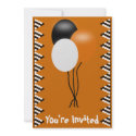 Halloween Balloons Party Invitations invitation