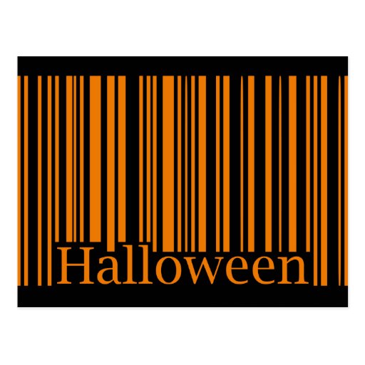 Halloween Barcode Postcard Zazzle