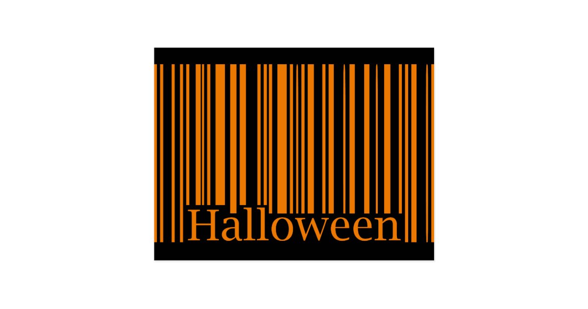 Halloween Barcode Postcard Zazzle