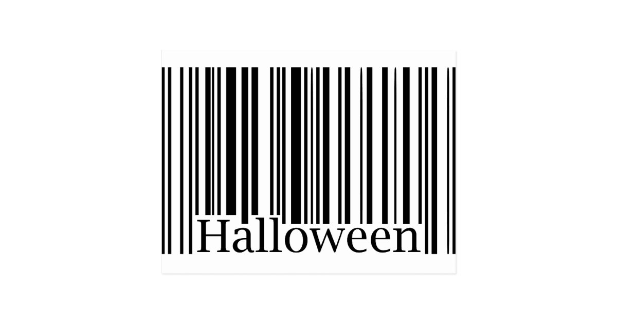 Halloween Barcode Postcard Zazzle