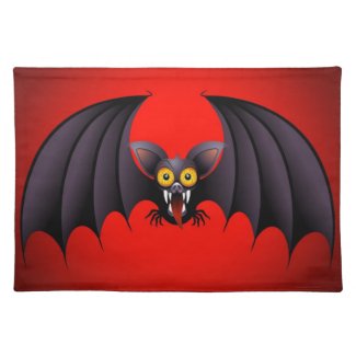 Halloween Bat Cartoon Placemats