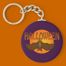 Halloween Bat Just Hangin' keychains