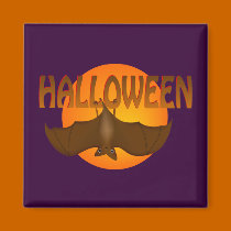 Halloween Bat Just Hangin' magnets