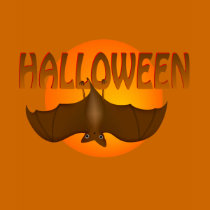 Halloween Bat Just Hangin' t-shirts