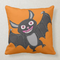 Halloween Bat Throw Pillows