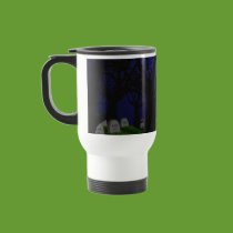 Halloween Bats and Graveyard mugs