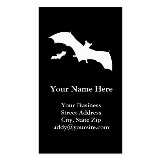 Halloween Bats Business Card Templates (front side)