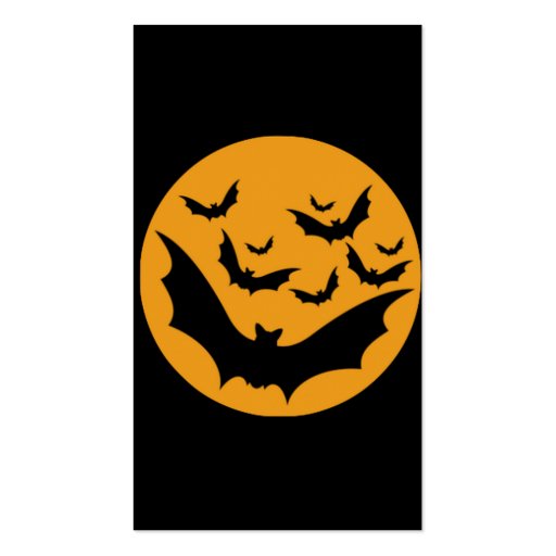 Halloween Bats Business Card Templates (front side)