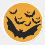Halloween Bats Classic Round Sticker