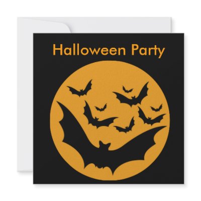 Halloween Bats invitations