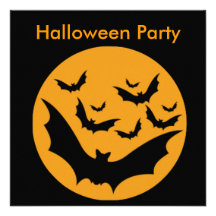 Halloween Bats Invitation