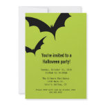 Halloween Bat's Invitation- slime green