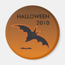 HALLOWEEN BATS ORANGE MAGNETS