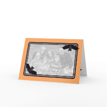Halloween Bats Orange Photo Frame cards by xfinity7 Halloween Bats Orange Photo Frame cards